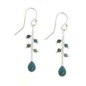 Copper Turquoise Hanging earring model E5-080