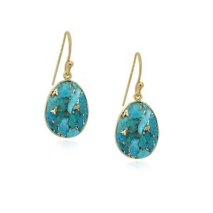 Copper Turquoise Hanging earring E5g-031