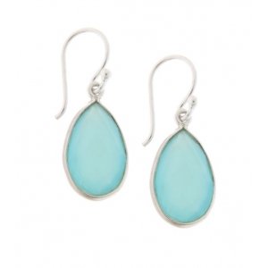 Chalcedony aqua Hanging earring model E6-015