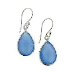 Chalcedony Blue Hanging earring model E6-015