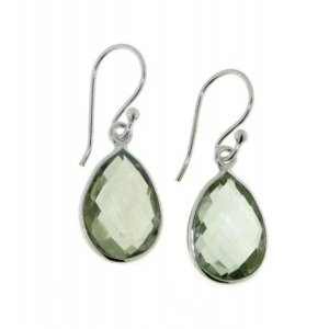 Green Quartz, Prasiolite Hanging earring model E6-015