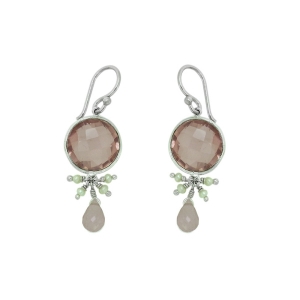 Rose Quartz Hanging earring model E6-027