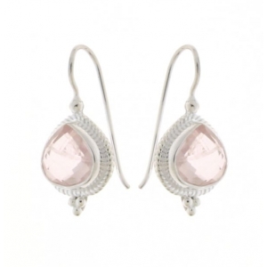 Rose Quartz Hanging earring model E6-029