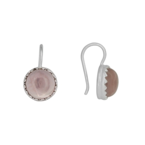 Rose Quartz Hanging earring model E6-031