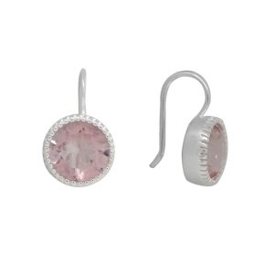 Rose Quartz Hanging earring model E6-032