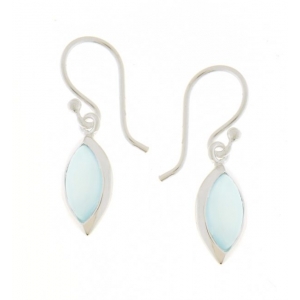 Chalcedony aqua Hanging earring model E6-040