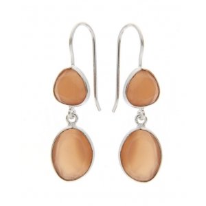 Moonstone, peach Hanging earring model E6-050