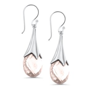 Rose Quartz Hanging earring model E6-053