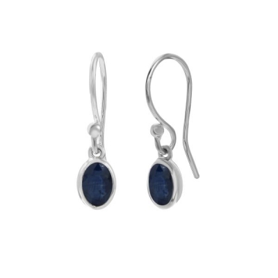 Blauwe Saffier Oorhanger model E7-019