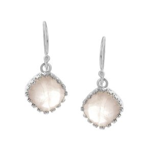 Rose Quartz Hanging earring model E7-020