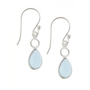 Chalcedony Aqua Hanging earring model E9-125