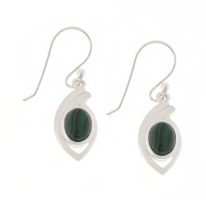 Malachite Hanging earring model E9-128