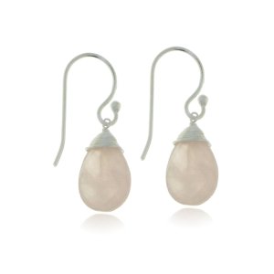 Rose Quartz Hanging earring model E5-037