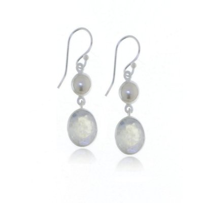 Rainbow Moonstone Hanging Earring model E5-057