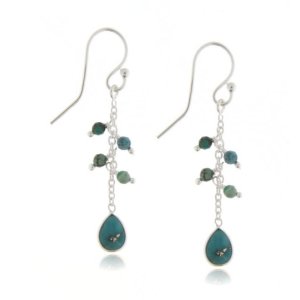 Copper Turquoise Hanging earring model E5-080