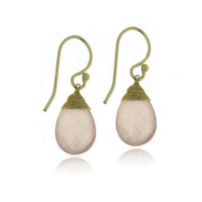Rose Quartz Hanging earring model E5g-037