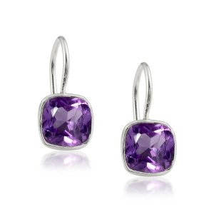 Amethyst Hanging earring model E6-012 Amethyst Hanging earring model E6-012