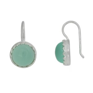 Chalcedony aqua Hanging earring model E6-031 Chalcedony aqua Hanging earring model E6-031