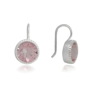 Rose Quartz Hanging earring model E6-032