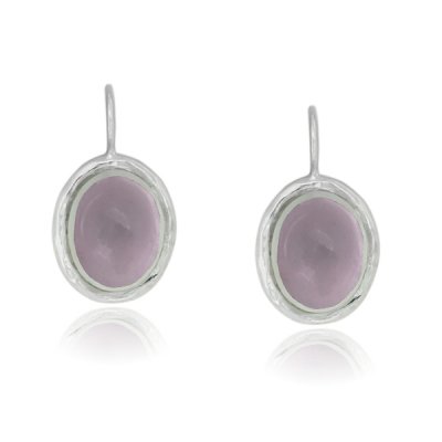 Rose Quartz Hanging earring model E6-033