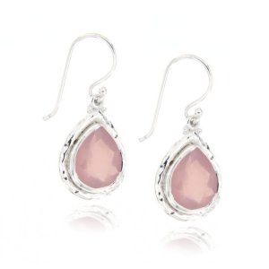 Rose Quartz Hanging earring model E6-034 Rose Quartz Hanging earring model E6-034