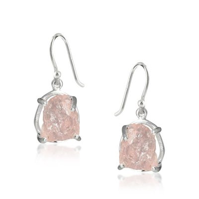 Roze Quartz Hanging Earring model E6-046