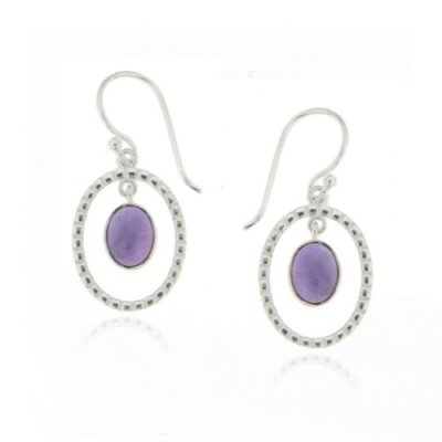 Amethyst Hanging earring model E6-054