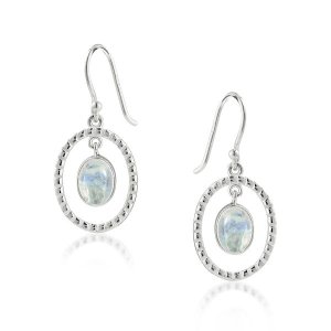 Rainbow Moonstone Hanging earring model E6-054