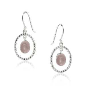 Rose Quartz Hanging earring model E6-054 Rose Quartz Hanging earring model E6-054