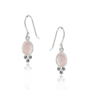 Rose Quartz Hanging earring model E6-055 Rose Quartz Hanging earring model E6-055
