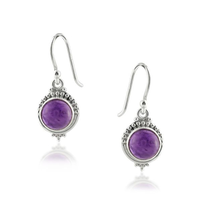 Amethyst Hanging earring model E6-056