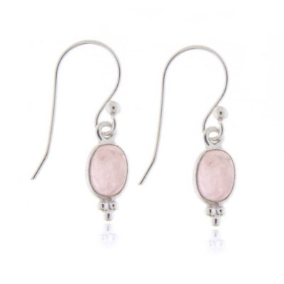 Roze Quarts Hanging earring model E9-121