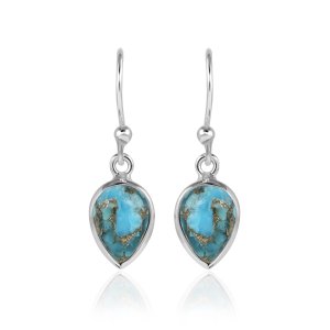Koper Turquoise Oorhanger model E9-130