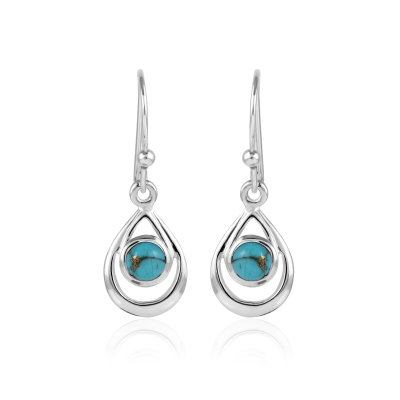 Copper Turquoise Hanging earring model E9-131