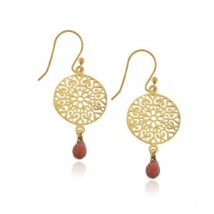 Garnet Hanging earring model E9g-122
