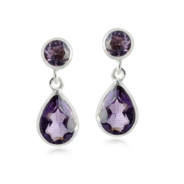 Amethyst Studs model S5-004