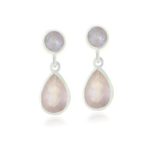 Rose Quartz Studs model S5-004 Rose Quartz Studs model S5-004