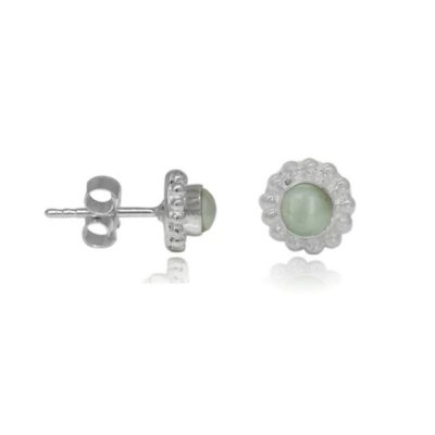 Rainbow Moonstone Stud model S6-009