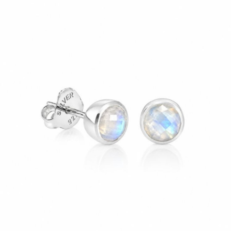 Rainbow Moonstone Stud model S7-009-01