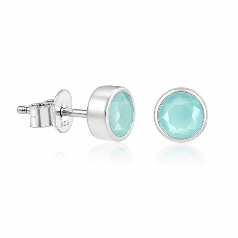 Chalcedoon aqua Oorsteker model S7-009