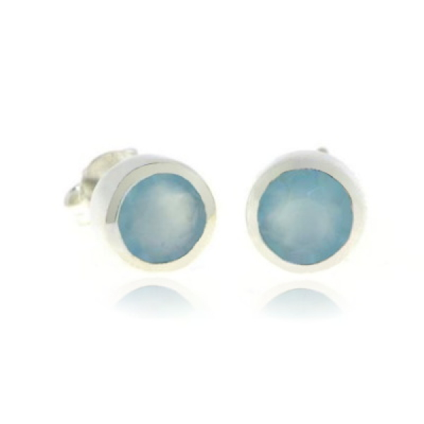 Chalcedony aqua Stud model S7-009