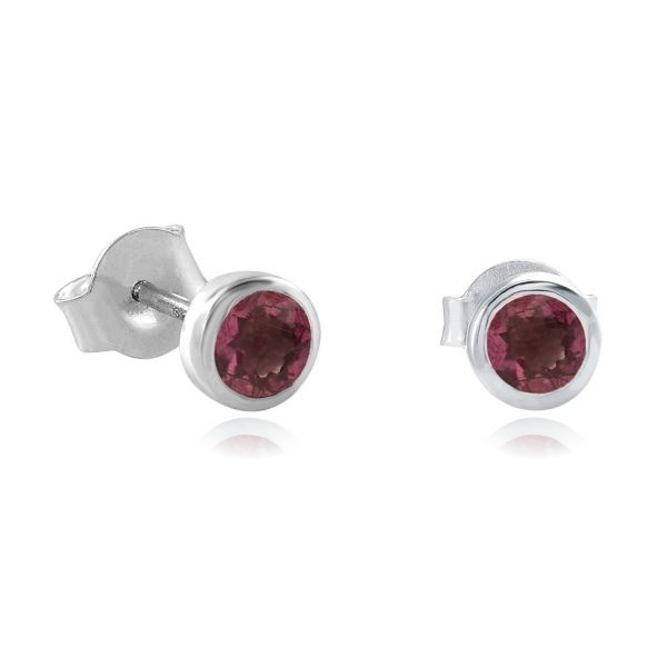 Pink Tourmaline Stud model S7-014