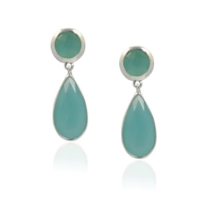 Chalcedony Aqua Studs model E5-064