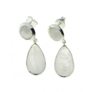 Rainbow Moonstone Studs model E5-064