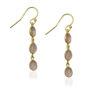 Rose Quartz Hanging earring E5g-049