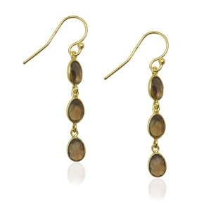 Smoky Quartz Hanging earring E5g-049