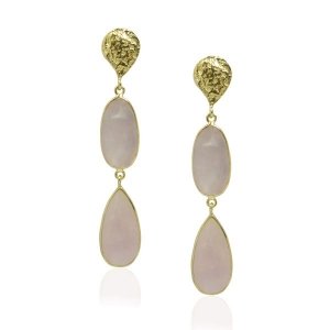 Rose Quartz Studs model E5g-050