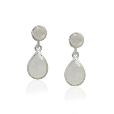 Rainbow Moonstone Studs model S5-004