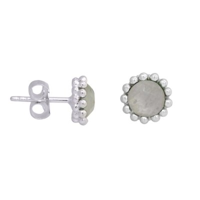 Rainbow Moonstone Stud model S6-008