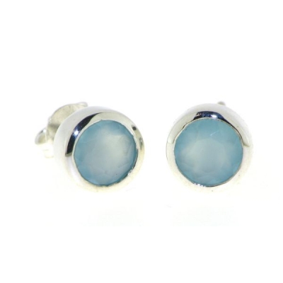 Chalcedoon aqua Oorsteker model S7-009